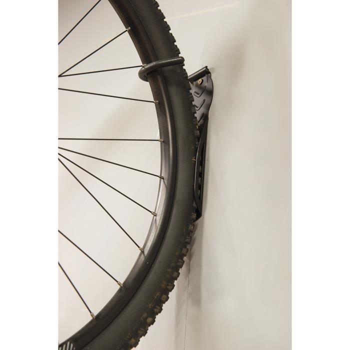 Support vélo mural - SILVERLINE - Acier embouti - Noir - Mixte - Pour vélo loisir