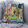 Cute S-Spongebobs Anime Decorative Room Aesthetics Pillow Case Home Decor Bedroom Sofa Bed Couch Pillow Cover 45X45