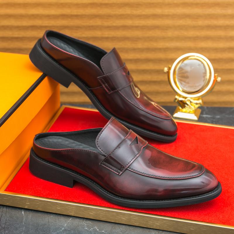 

Модная кожаная обувь для мужчин, из натуральной кожи, больших размеров, высококачественная дизайнерская формальная обувь, повседневная обувь, модная деловая 46 красный