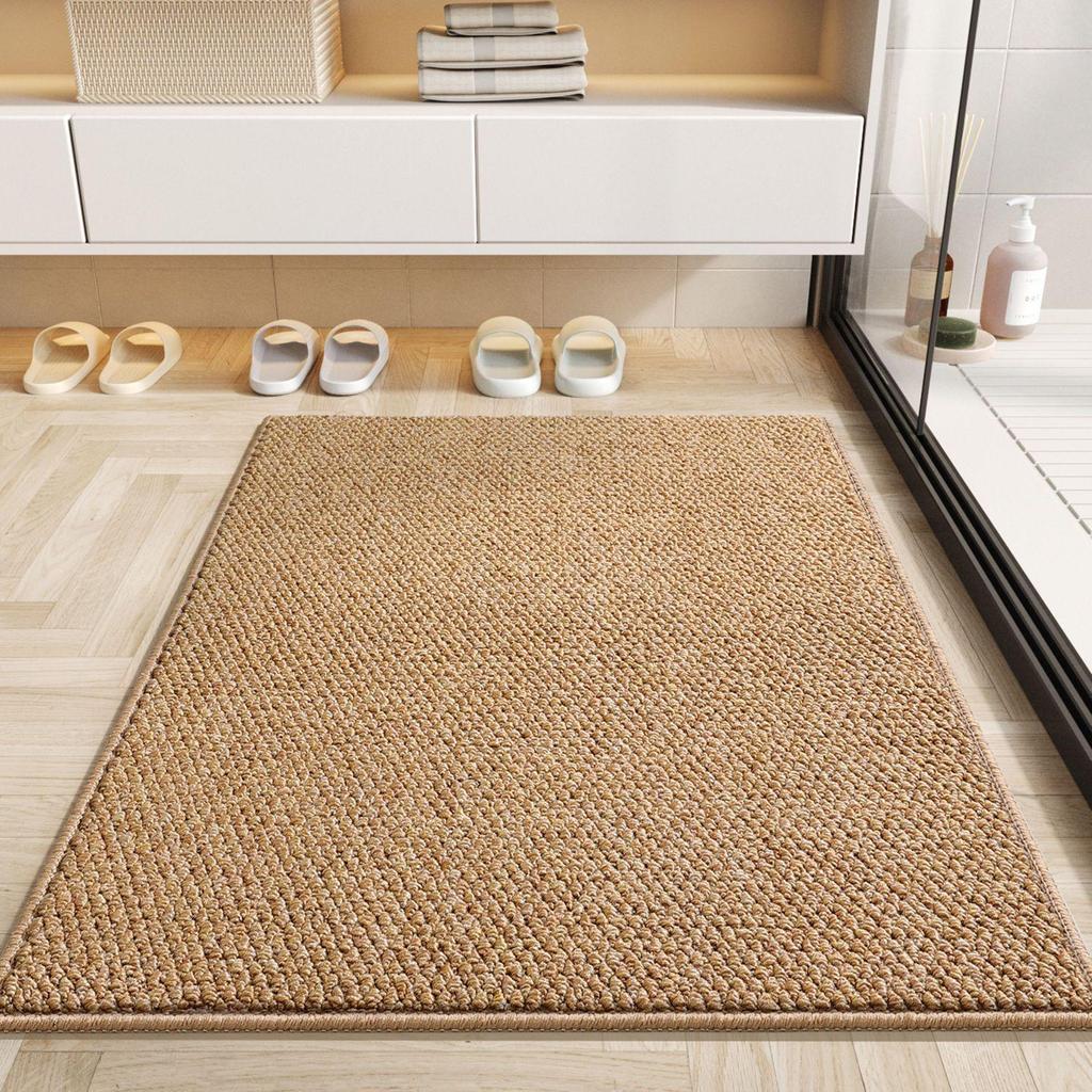 Large Japanese-Style Faux Jute Pineapple Rug for Bathroom, Living Room, and Entryway