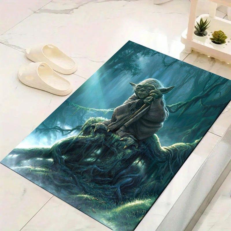 

1pc Star wars Yoda Pattern Carpet Area Rug Non-slip Carpet Hand Washable Floor Mat Suitable For Living Room Bedroom Home Decor Room Decor Ch 60cm by 90cm