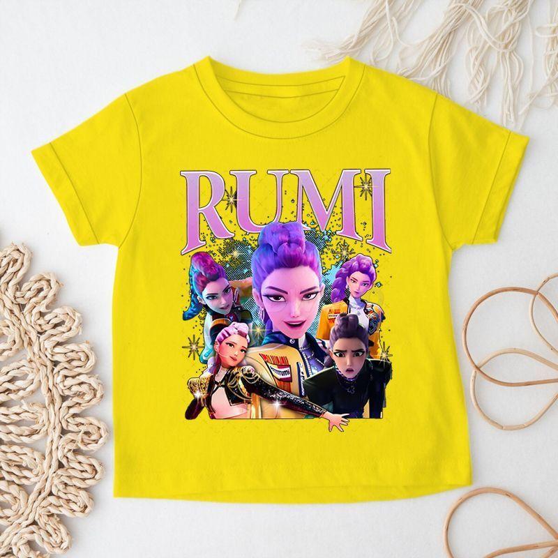 Children's Witch Hunt Team Short-sleeved T-shirt, Summer Girls' Fashionable Pure Cotton Top