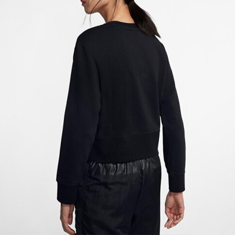 Nike American Retro Running Training Breathable Casual Crewneck Sweatshirt Women Sweatshirt Black BV2801-010