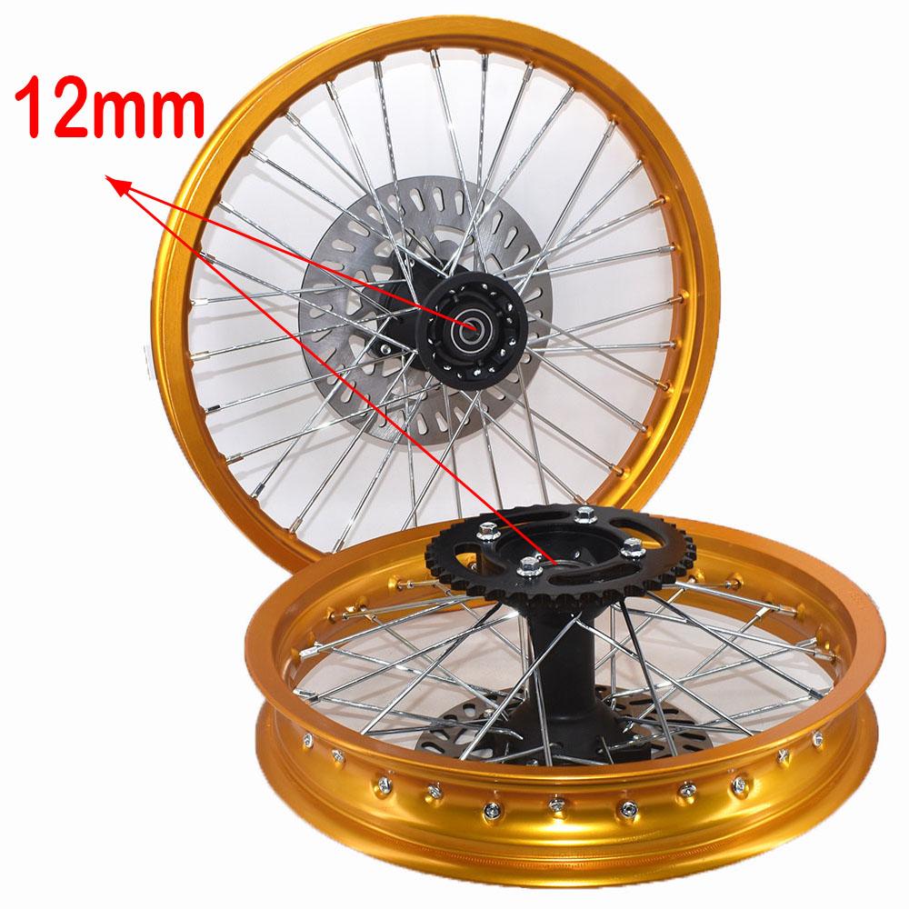1.60-17 inch Front 1.85-14 inch Rear Rims with sprocket Disc Brakes For KLX CRF Kayo BSE Dirt Pit Bike Motorcycle