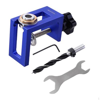 Cabinet Door Drill Guide Locator Punch Tool Pocket Hole Jig Kit for Home Shelf