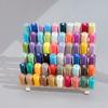 60 Spools Wooden Thread Holder Foldable DIY Sewing Thread Storage Rack Embroidery Durable Sewing Rack Organizer Rings