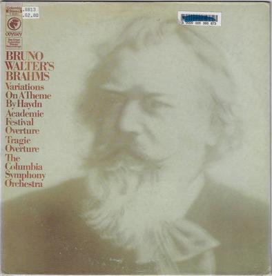 LP Record BRUNO WALTER JOHANNES BRAHMS COLU  Bruno Walters Brahms Y30851 Columbia Odysse US Classical Used