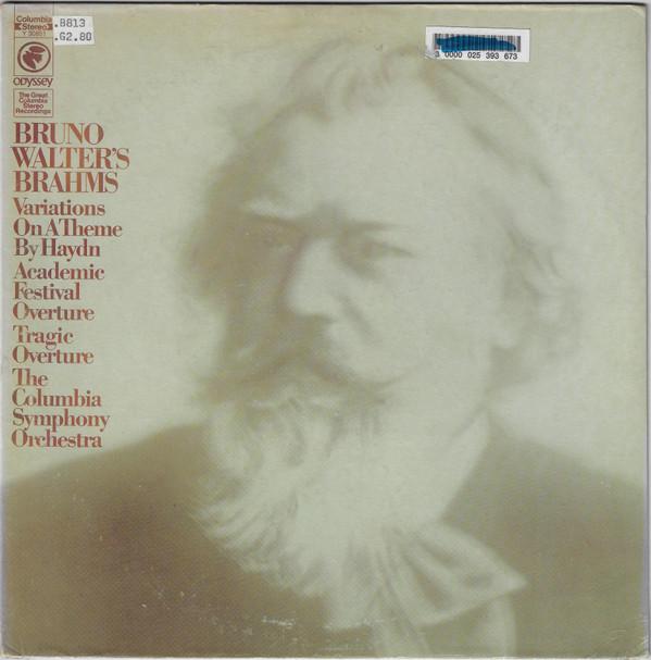 

LP Record BRUNO WALTER JOHANNES BRAHMS COLU Bruno Walters Brahms Y30851 Columbia Odysse US Classical Used