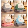 Cute Cartoon Air Conditioning Blanket Portable Sofa Back Cushion New Office Nap Cushion Blanket