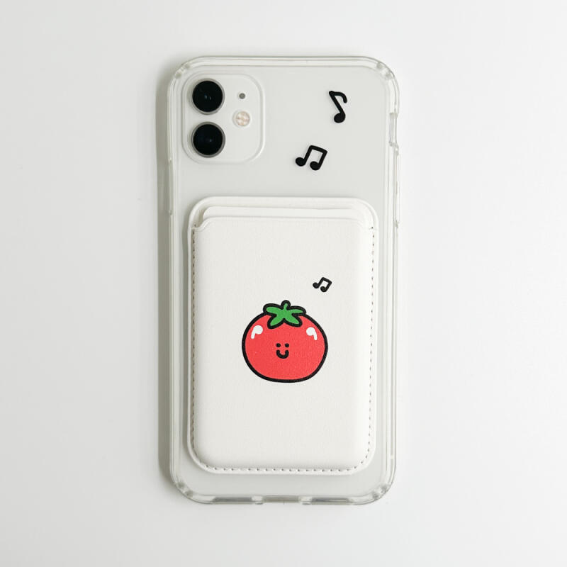 MZ Tomato MagSafe Leather Card Wallet Birthday Gift