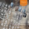 Tomoni Vintage Lace & Cross Nail Stickers: Thin, Tough, DIY Mixed Pack