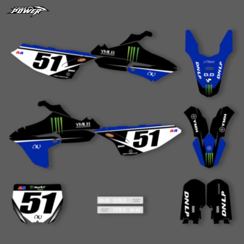 Powerzone Racing Graphics Sticker Sheet Kit for YAMAHA YZ65 YZ65 2023 2022 2021 2020 2019 2018 Customized sticker 01