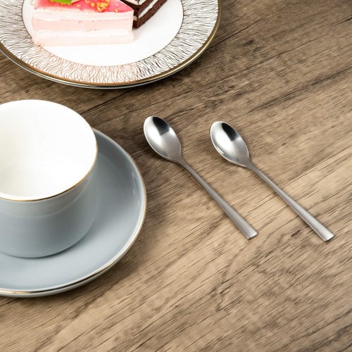 IMEEA Kaffesked, Tesked, Glassked, 18-10 Rostfritt Stål Dessertsked, 14cm Lång, Set om 6