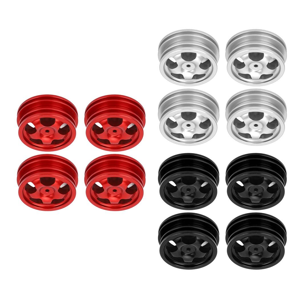 4Pcs RC Car Wheel Rim Aluminum Alloy Sturdy Structure Stylish Look Wheels Hub Rim for MN82 RC Car