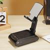 Mobile Phone Holder with Wireless Bluetooth-compatible Speaker Telescopic Great Load Bearing Anti-skid Bottom