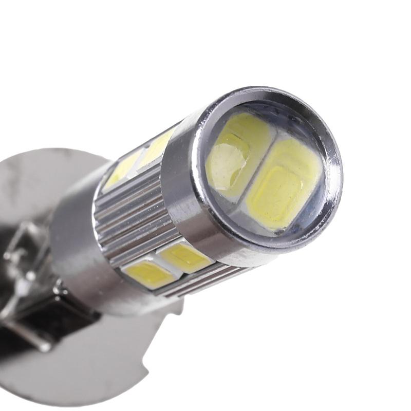 2PCS/Lot Car Fog Light H3 LED High Power H1 LED Fog Running Light Bulb Headlight DRL 10SMD 5630 Super Bright LED Auto Lamp 12V