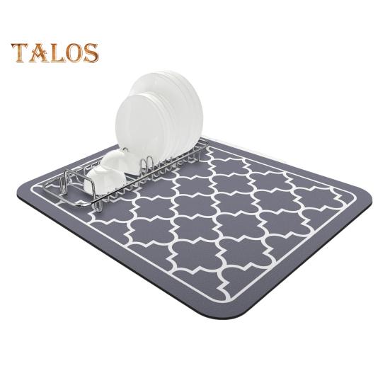 Tapis de séchage de vaisselle, grand tapis absorbant et drainant pour comptoir de cuisine, tapis de salle de bain multifonctionnel pour café