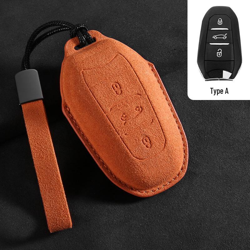 

Suede Key Case for Peugeot 408X/508L/2008/4008 (2022/2023 Models)