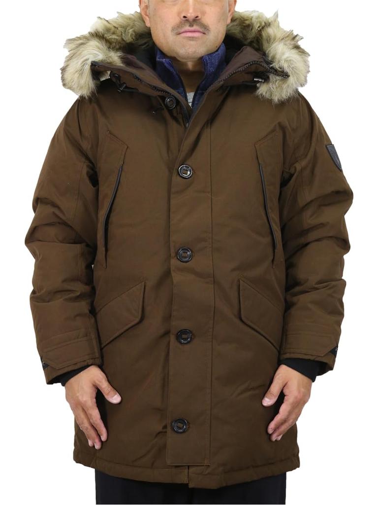 Polo Ralph Lauren Performance Down Jacket with Fur Size NUTMEGBRW Men's Hood, M, 01010105, [Used]