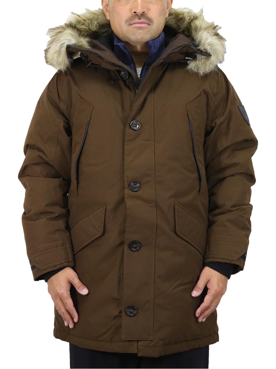 

Polo Ralph Lauren Performance Down Jacket with Fur Size NUTMEGBRW Men s Hood, M, 01010105, [Used]