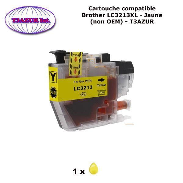 Compatible Brother LC3213XL Cartridge for Brother DCP J772DW, J774DW, MFC J890DW, J895DW Yellow Printer - T3AZUR