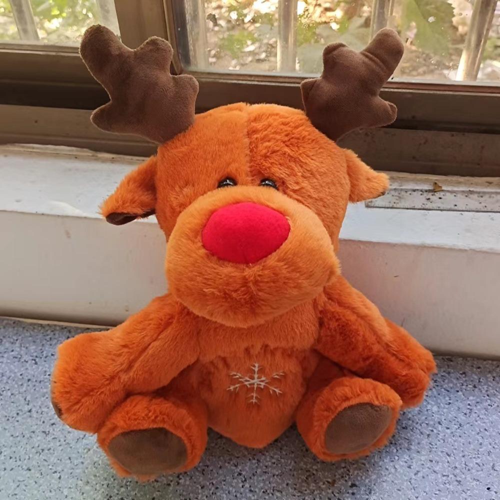 Simulation Soothing Plush Toy Animal Sound Sleeping Doll Baby Breath David's Deer Toy  Kids Toy