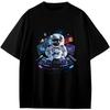 Vintage US Astronaut DJ Anime Cartoon Gift Girls Boys Teens T-Shirt