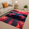 New Mustang Racing Car Logo Moto Living Room Non-Slip Area Rug Carpet for Bedroom Playroom Sofa,Easy Clean Home Decor Doormat