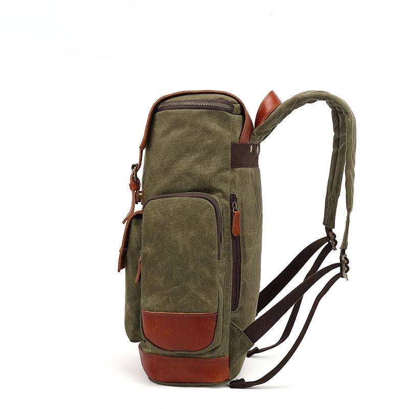 Backpack Men's and Women's Outdoor Sports Hiking Bag Canvas Travel Backpack Student Bag