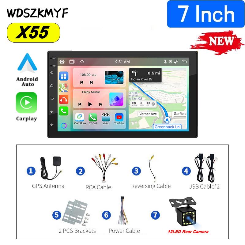 7"/9"/10" Android 13 Car Radio Androidauto Carplay WIFI GPS Car Audio Automotive Multimedia Player For Hyundai Nissan Toyota Kia