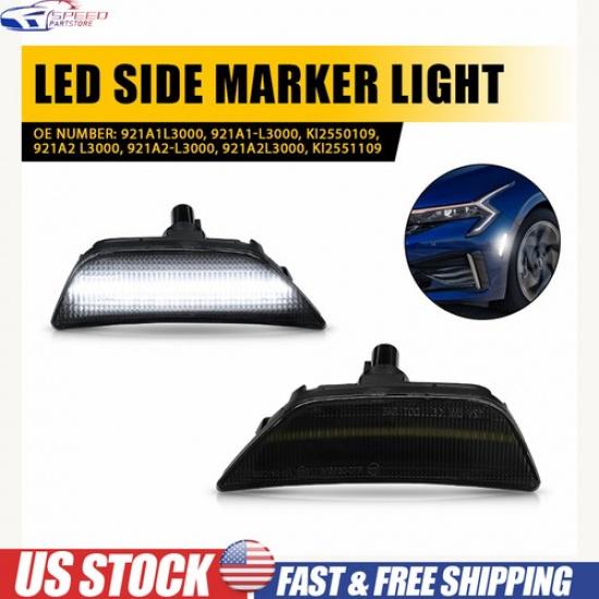 Fits    2024 Kia K5 LED Side Marker Light Lamp Reflector Left+Right
