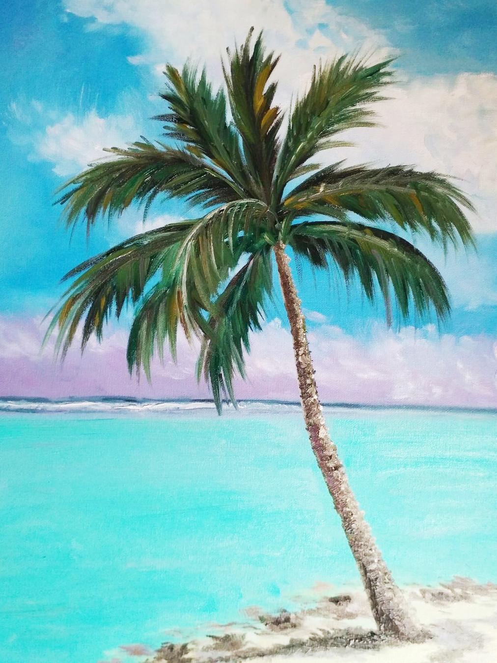 

RUOPOTY картина по номерам пляжный рисунок на холсте картины по номерам ручная роспись наборы с морским пейзажем украшение дома 40x50cm NO Frame