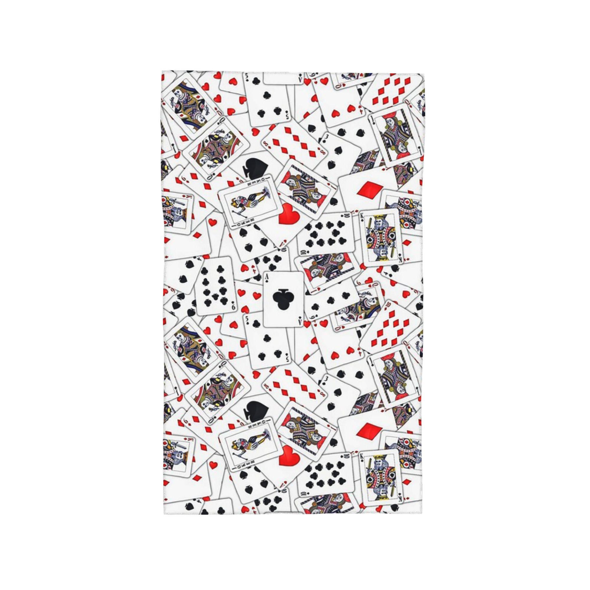 

Playing Cards Soft Face Towel Quick Dry Pool Bath Cotton Towels Absorbent Quick W40*H60(CM)