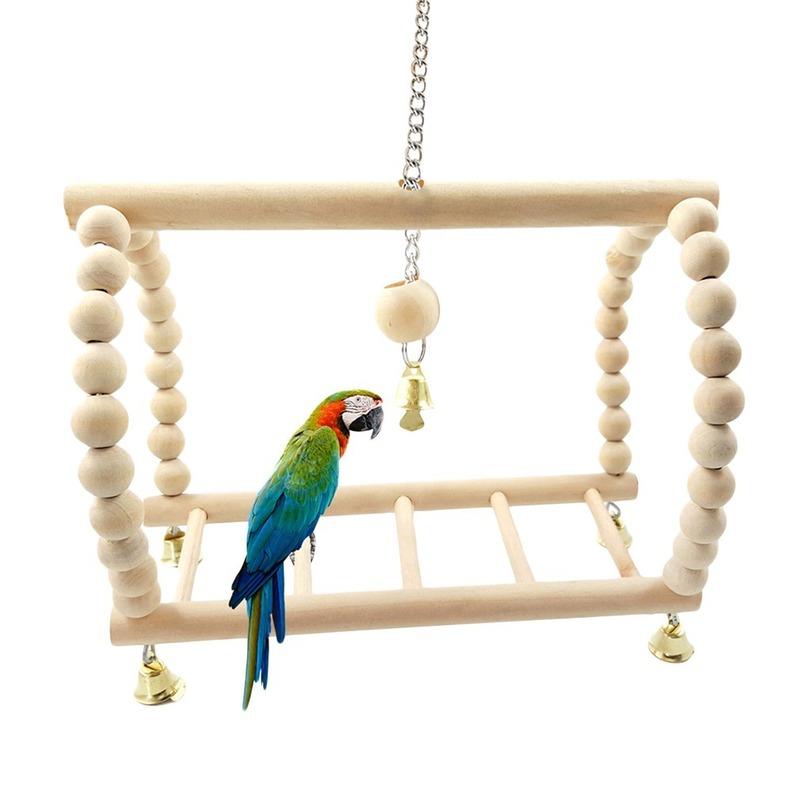 Ponte suspensa para pássaros, escada, balanço, brinquedo para escalada, acessório para gaiola de animais de estimação como esquilos, papagaios, hamsters e ratos.