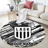 Benutzerdefinierter Name LASK Linz Runder Teppich, Teppich für Wohnzimmer Schlafzimmer Sofa Spielzimmer Dekor, Rutschfeste Fußmatte