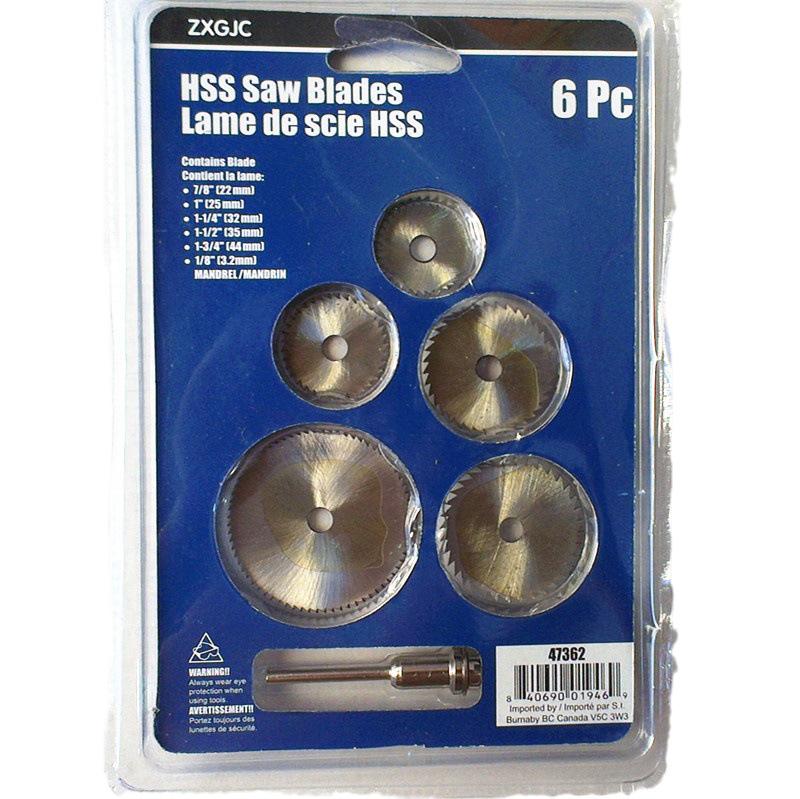 High-Speed Steel Circular Saw Blade Set for Woodworking and Plastics (3/6/7 Pieces)