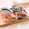 4pcs Color Taste Dish Leaf Shape Porcelain Nut Saucer Small Plate Mini Soy Sauce Seasoning Tableware Household Kitchen Supply