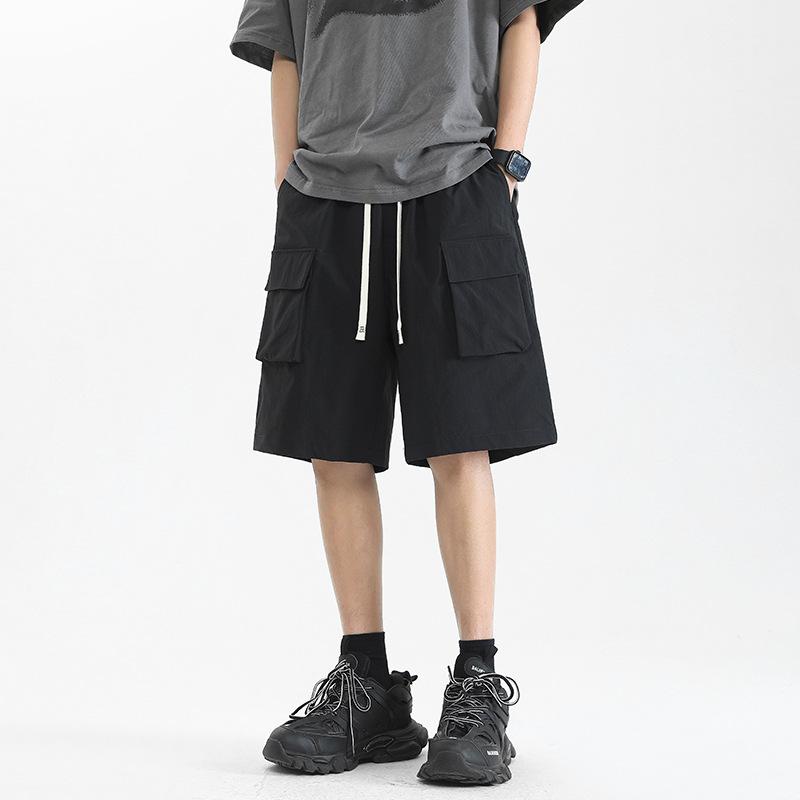 Shorts Men's Khaki Pure Cotton Pants New Summer Work Sweatpants Thin American Casual Five-point Pants for Boys