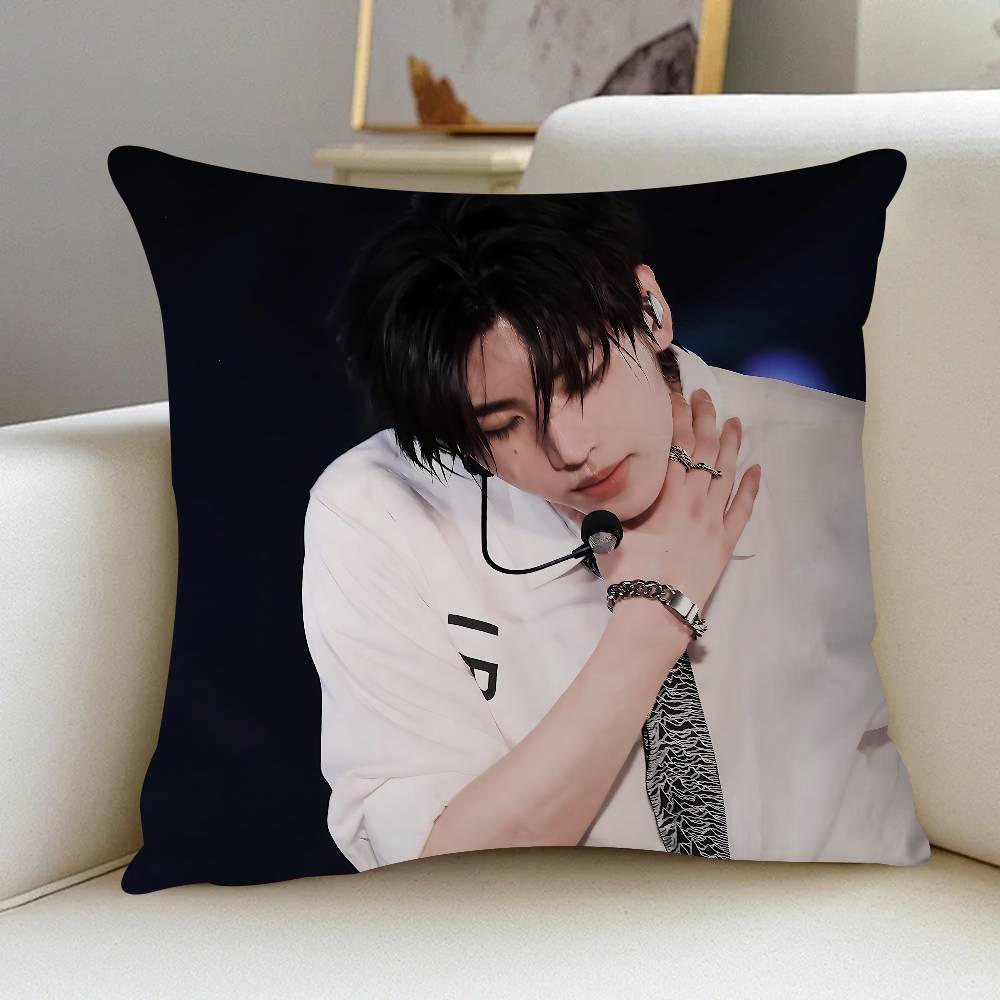 

Park S-Sunghoon Pop Singer Stitch Lucky Dragon Pillow Cover Sofa Cushion Cover Home Room Decoration Children Gift 16x16Inch