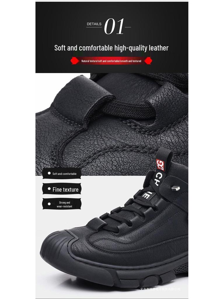 Men's Cold-Resistant High-Top Cotton Snow Boots – New Winter Style, Plus Velvet Warm, Non-Slip Casual Design