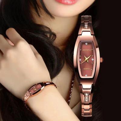 Small Dial Oval Watch Women's Waterproof Light Luxury Niche Women's Watch Small Exquisite Bracelet Watch Women