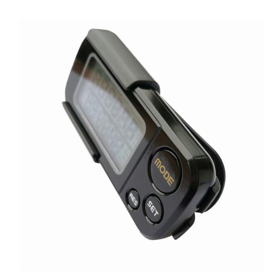 Podomètre 3D de marche avec clip et cordon Mémoire 30 jours Compteur de pas simple avec affichage LCD Suivi d'activité précis pour hommes et femmes