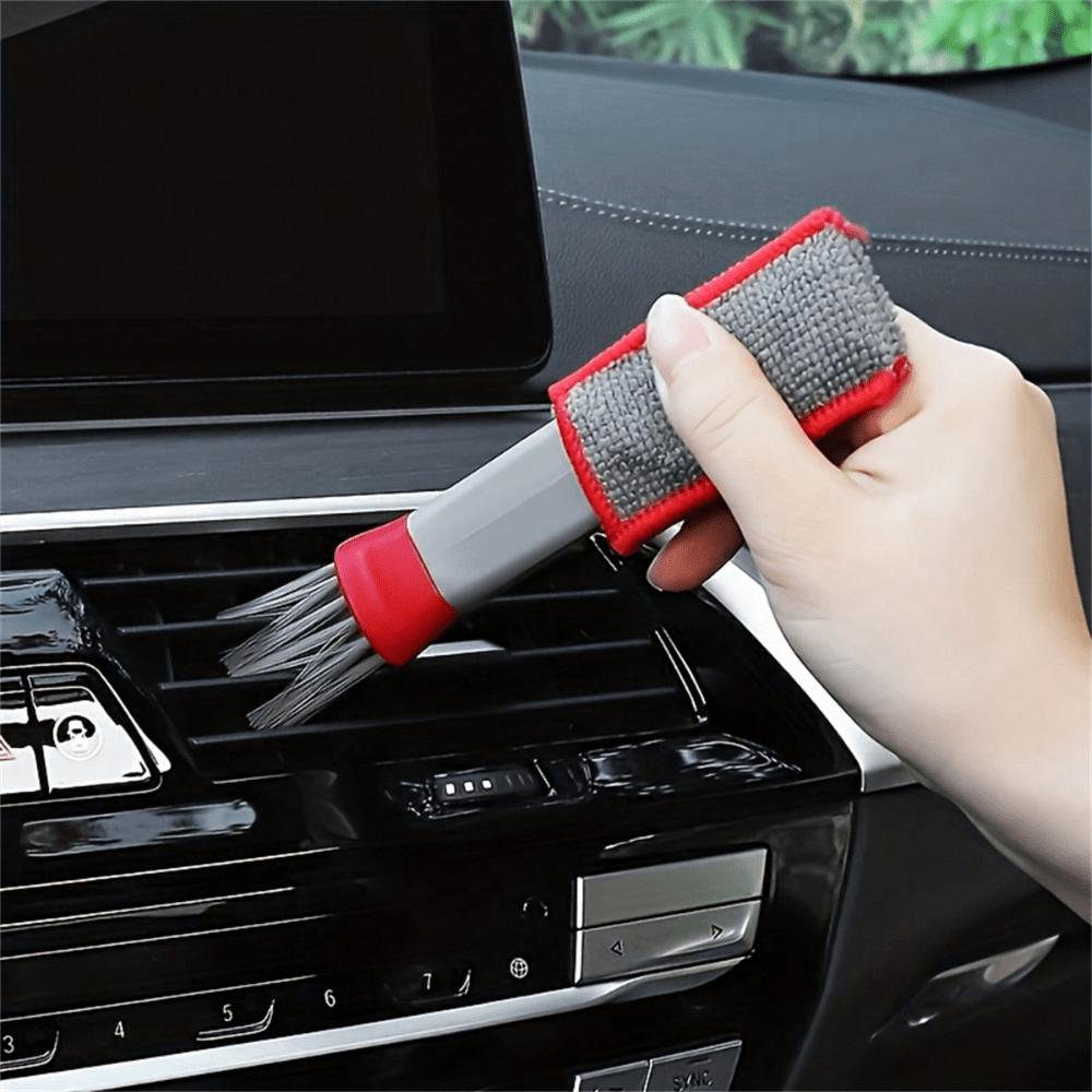 

1pc Double Head Brush, Car Air Vent Brush, Conditioner Grille Duster Wipe Auto Detailing Cleaner Car Interior Cleaning Best Seller Car one-size серый