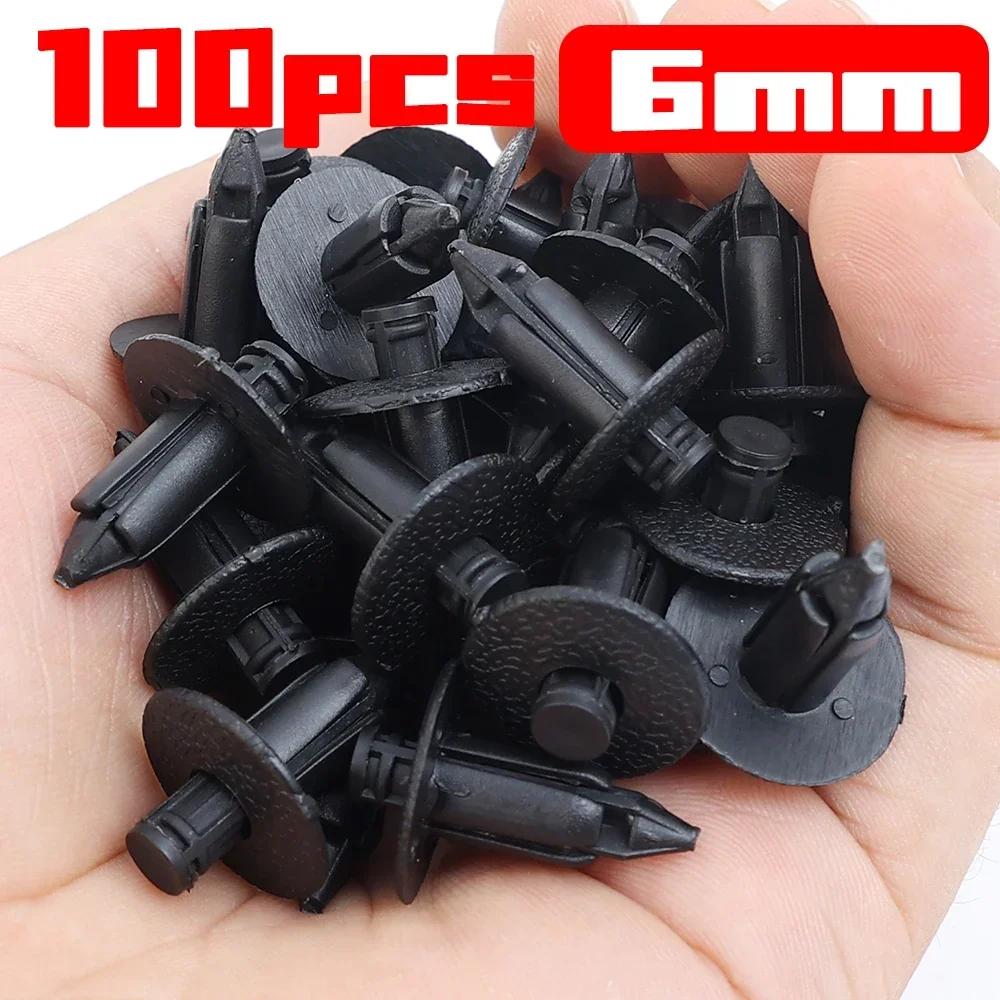 Car Fairing Decorative Panel Fasteners 6/7/8mm Auto Motorcycle Engine Cover Deflector Plastic Expansion Rivet Buckle Accessories