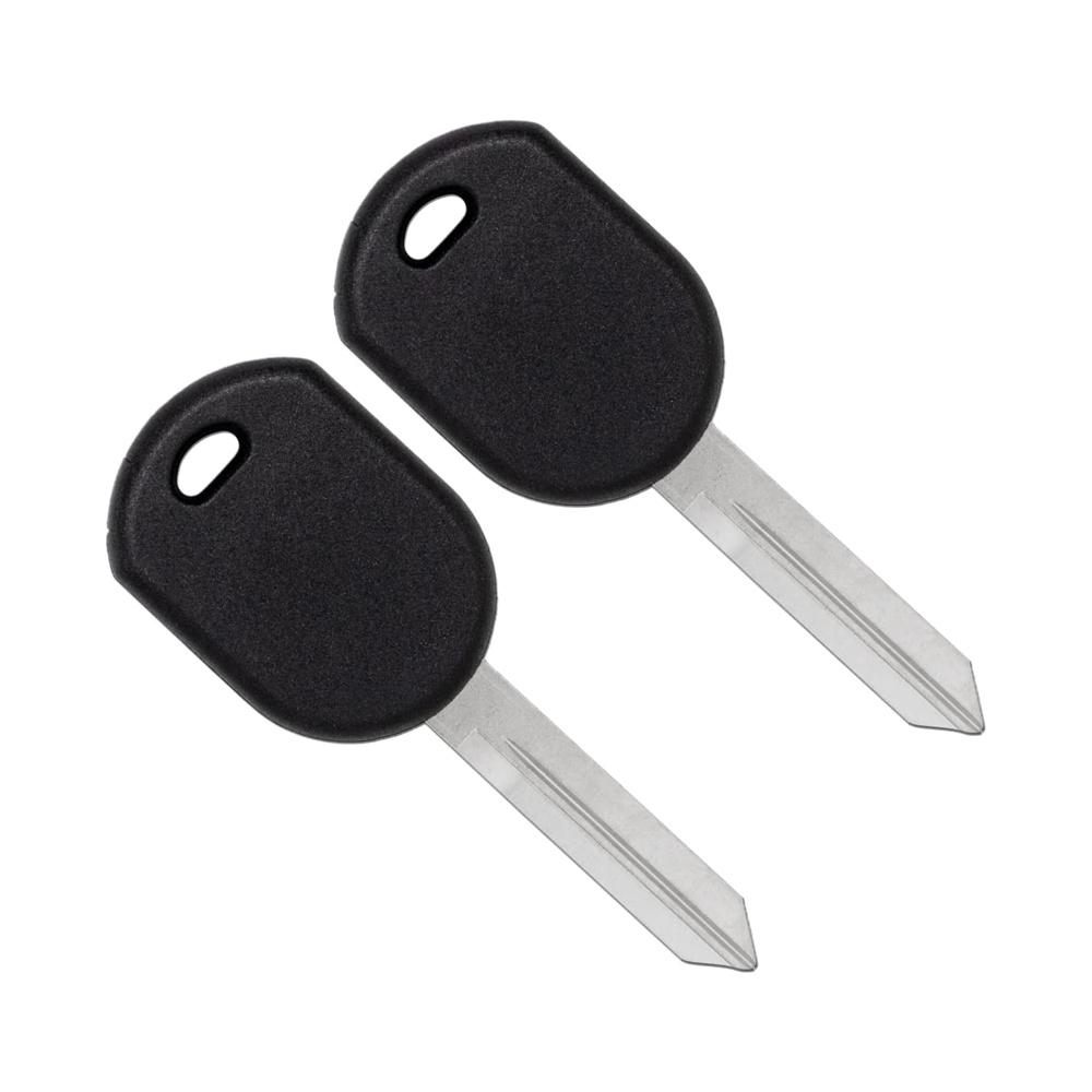 New Uncut Blank Transponder Key Replacement For Ford 4D63 Chip H84-Pt (2 Pack)