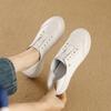 2024 Nové Dámské Kožené Tenisky Bílé Stříbrné Ploché Ležérní Boty Pohodlné Boty na Chůzi Vysoká Kvalita Dámská Sportovní Obuv