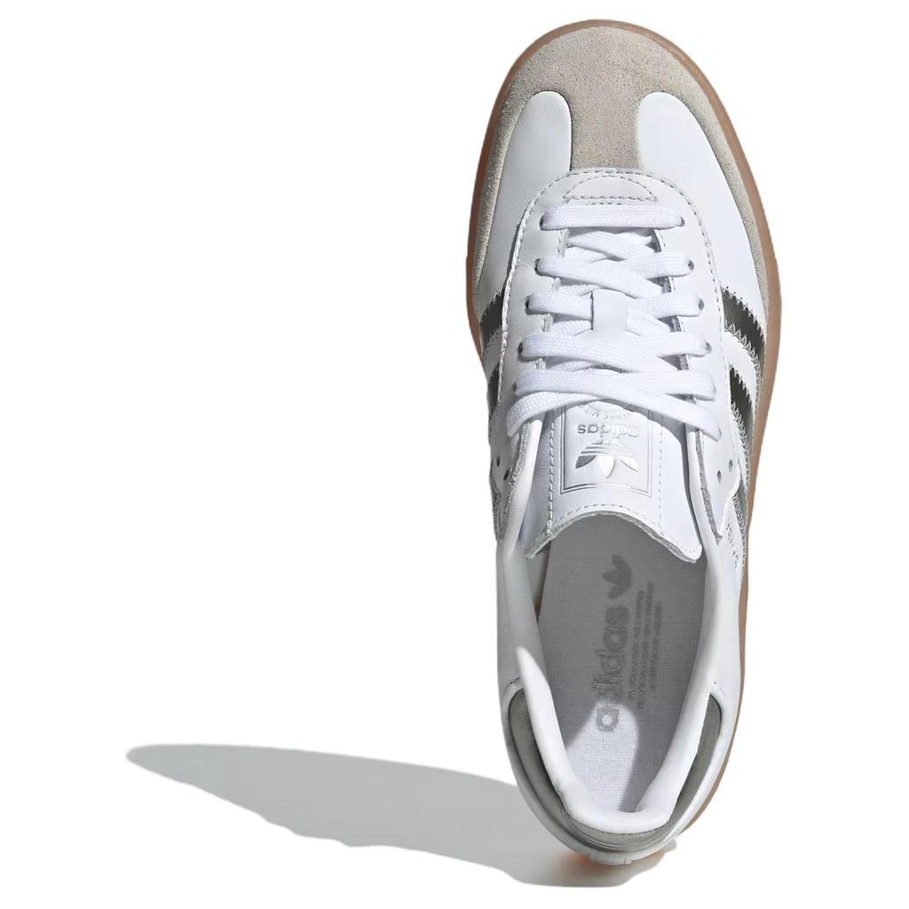 Adidas Sambae White Silver Metallic Gum Women Sneakers Cloud-White JS3943