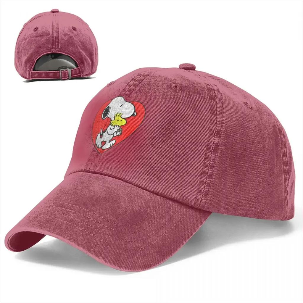 Kawaii Cartoon Herz Baseballkappe für Männer Frauen Used Gewaschene Kappe Comic Outdoor Alle Jahreszeiten Reisekappen Hut