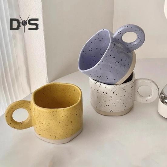 Keramisk kaffekrus 280 ml Unik uregelmessig varmebestandig allsidig drikkebeholder Slitebestandig latte te melkelskerkrus for hjemmekontorbar
