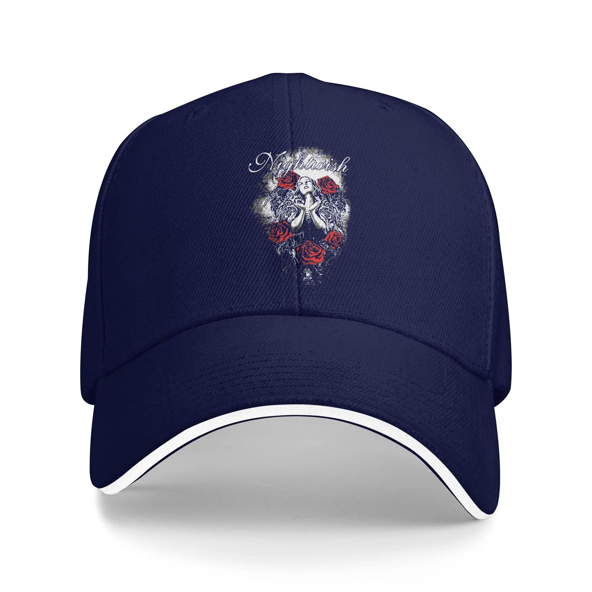Nightwish Band   Sun Baseball Cap  Summer Design Print Trucker Hat For Women Men Running Hippie Snapback Cap One Size